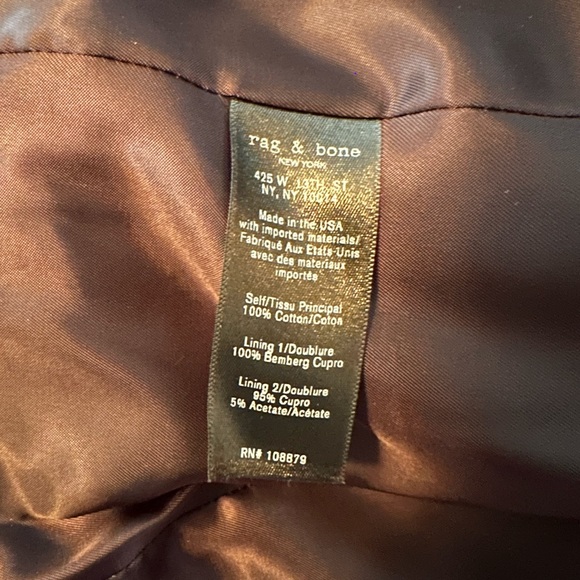 Rag & Bone navy blazer with black trim - Size 0 - Picture 7 of 7